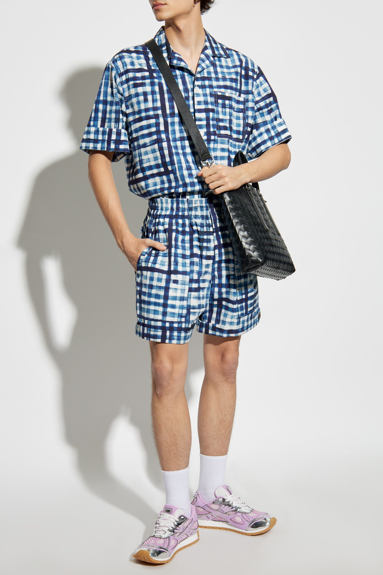 Blue Checkered pattern shirt Bottega Veneta - Vitkac Italy Blue Checkered pattern shirt Bottega Veneta - Vitkac Italy